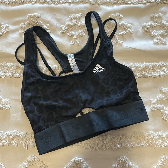 Small Adidas Set. Leggings-Bra-Cropped Baby Tee - Picture 2 of 7